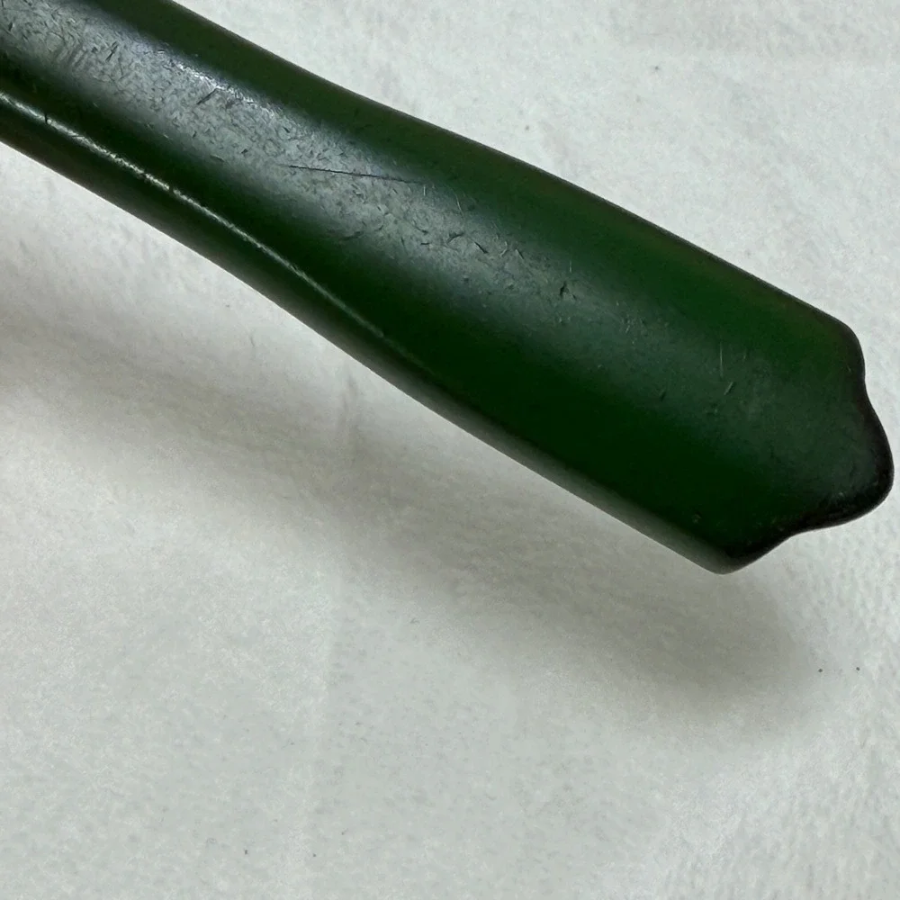 VTG‎  Sta-On Art Deco Forest Green Bakelite Handle Dinner Knife Retro SEE